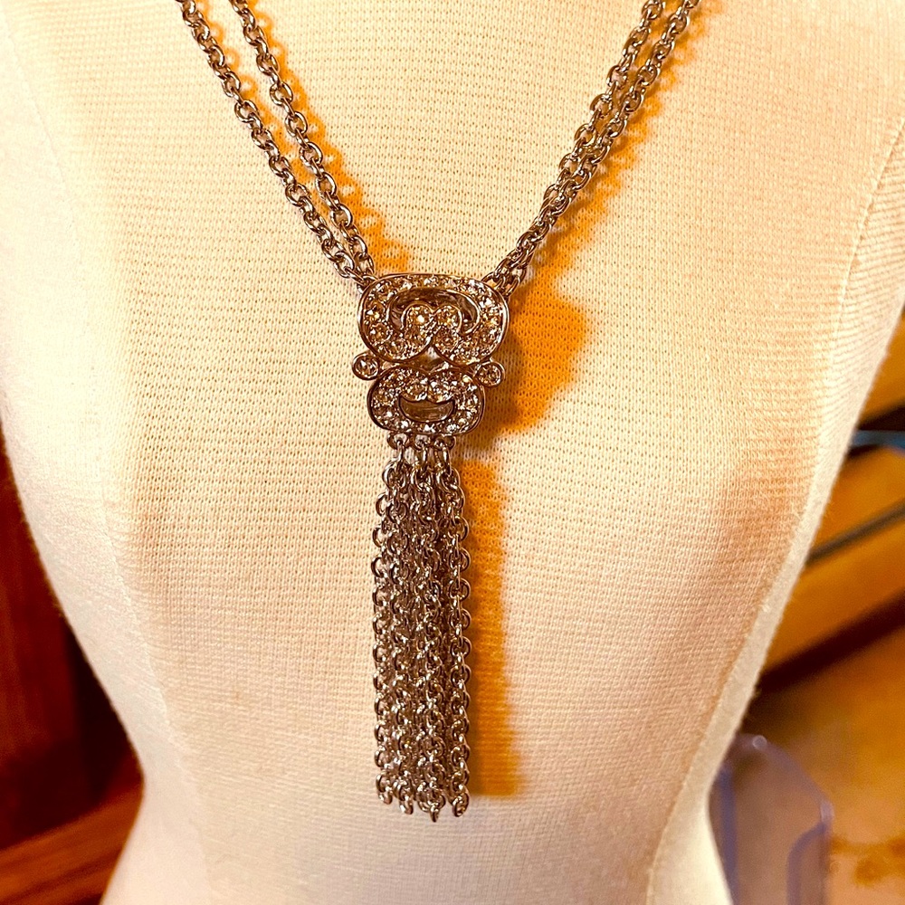 Crystal Tassel pendant necklace